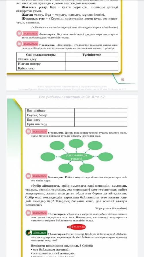 5-сынып қазақ тіл көмектесіңдерші бесінші тапсырма