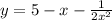 y = 5 - x - \frac{1}{2x^{2} }