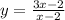 y = \frac{3x - 2}{x - 2}