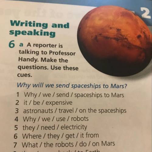 ответы A reporter is talking to professor Handy.Make the questions.Use these cues