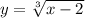 y = \sqrt[3]{x - 2}