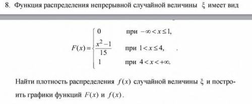 Функция распределения непрерывной случайной величины имеет вид: