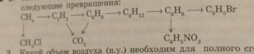 Напишите уравнения реакций с которых можно осуществить следующие превращения
