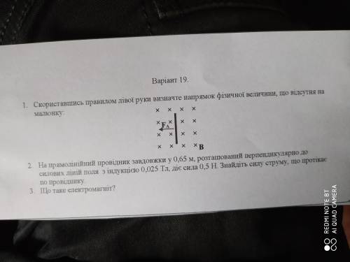 На прямолінійній провідник завдовжки у 0,65м,розташований перпендикулярно до силових ліній поля з ін