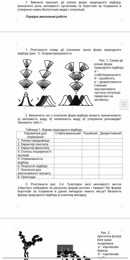 заполнить таблицу по теории эволюции)