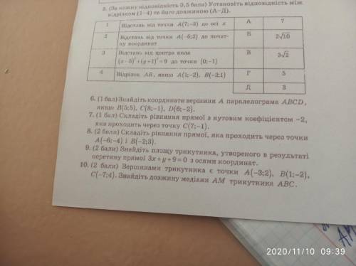 Розв'яжіть буд ласка номери 6,7,8,9,10. ів.