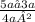 \frac{5a−3a}{4a²}