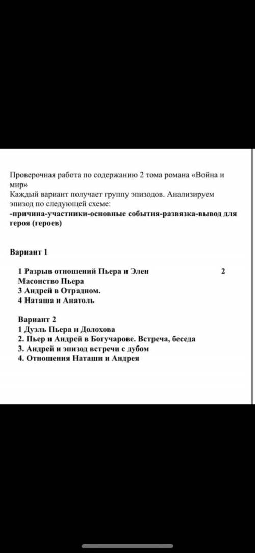 Самостоятельная работа по литературе 10 класс