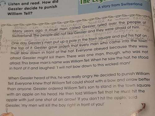 Who was William Tell?What did Gessler order his men to do?Why were people afraid of Gessler?What did