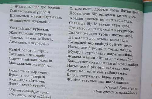қарамен жазылған сөздердің қолданыстағы мағынасын ашып, олардың синонимдік, антонимдік қатарлары жаз