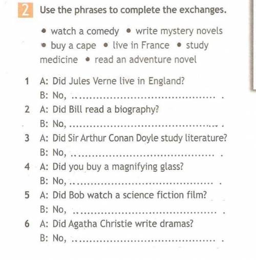 Use the phrases to complete the exchanges, help me​