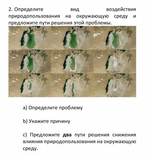 Определите вид воздействия природопользования на окружающую среду и предложите пути решения этой про