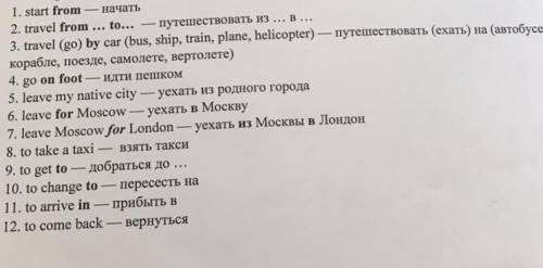 с упражнением. Расскажите о своей воображаемой поездке в времени,используя слова ниже. Начните так: