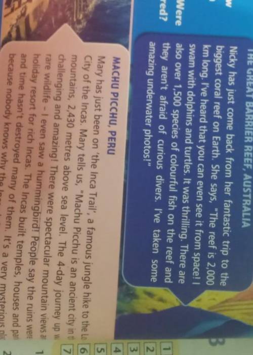 B) THINK! Which facts fromthe text impressed you? Why?Write a few sentences. Readthem to the class.