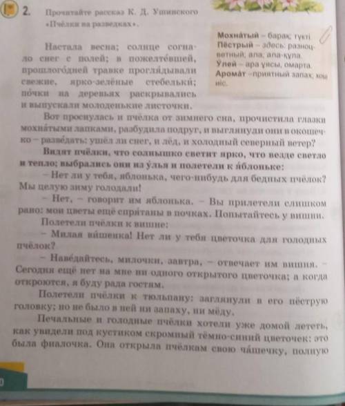 1) ответьте на вопросы. 1. Скажите, что нового вы узнали из данного рассказа?2.В какое время года пр