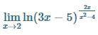 Вычислить предел функции найти предел функции ln((3x-5)^(2x/(x^2-4)) при x - 2 Буду очень признателе