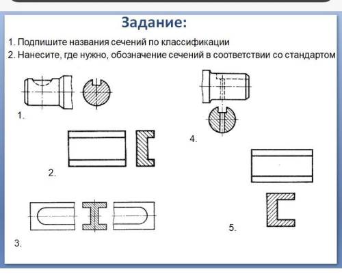 Какие бывают сечения по расположению