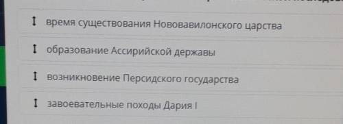 Распредели события в правильной хронологической последовательности.​