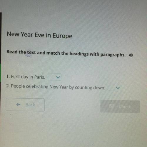 New Year Eve in Europe urope Read the text and match the headings with paragraphs. w 1. First day in