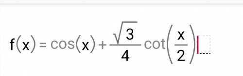 Составьте уравнение касательной F(x) =cosx +корень из 3/4 *ctg(x/2) При Х0= pi/3