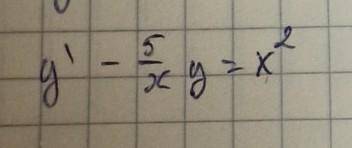 Решите дефференциальное уравнение: y`-5\x×y=x^2​​
