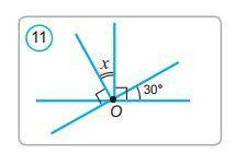 Найдите неизвестный угол x на рисунке 11
