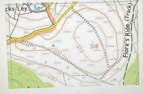 Identify the major physical features shown on the map