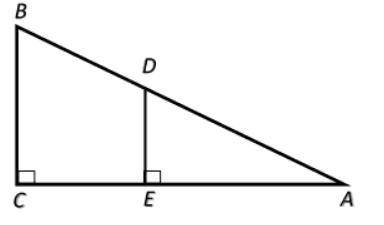 На рисунке углы C и E равн 90 градусов. Найти АЕ если известно, что АД=25, ЕС=21, ДБ=35