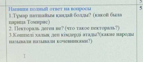 Напиши полный ответ на вопросы 1.Тұмар патшайым қандай болды? (какой былацарица Томирис)2. Пектораль