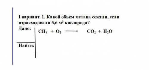 Какой объём метана сожгли, если израсходовали 5,6 кислорода?