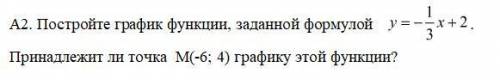 График функции y = -1/3x + 2