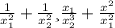 \frac{1}{x_{1} ^{2} } +\frac{1}{x^{2} _{2} } и \frac{x_{1} }{x^{3} _{2}} +\frac{x^2}{x^{2} _{1} }