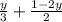 \frac{y}{3} + \frac{1 - 2y}{2}