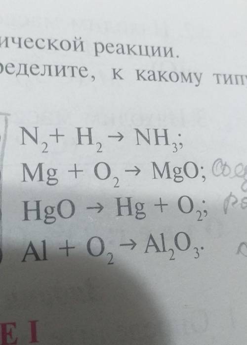 Уравняйте приведённые в реакции и определите к какому типу они относятся​
