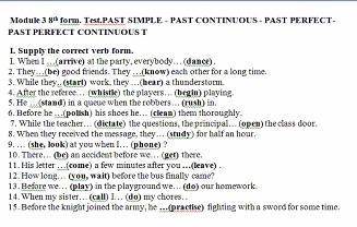 PAST SIMPLE, PAST PERFECT, PAST CONTINUOUS, PAST PERFECT CONTINUOUS