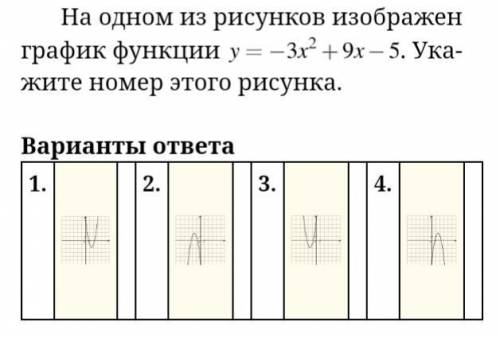 На одном из рисунков изображен график функции у x2 2x 3 укажите номер этого рису