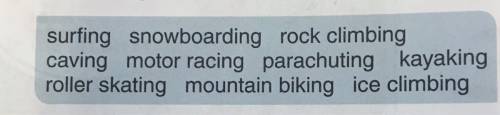 Answer about the sports 1 In your opinion, which of these sports is the most dangerous? 2 Are any of