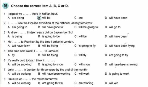 Choose the correct item a, b, c or d.