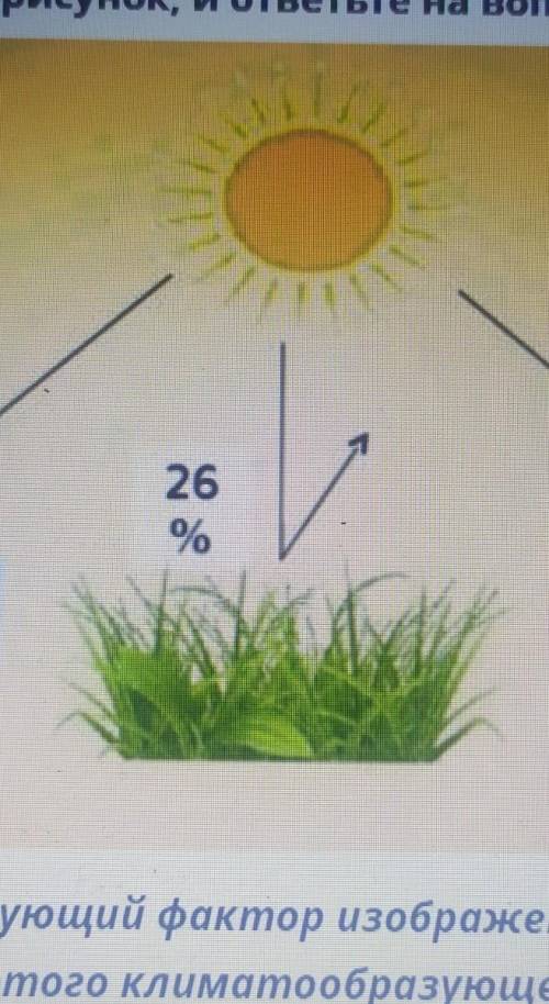 1)какой климатообразующий фактор изображен на рисунке ? 2) объясните влияние этого климатообразующег