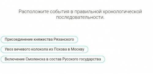 Расположите события в правильной хронологической последовательности.​