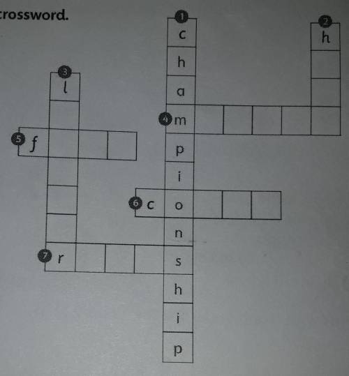 Complete the crossword.2hC сhLffPi6 сShiр​