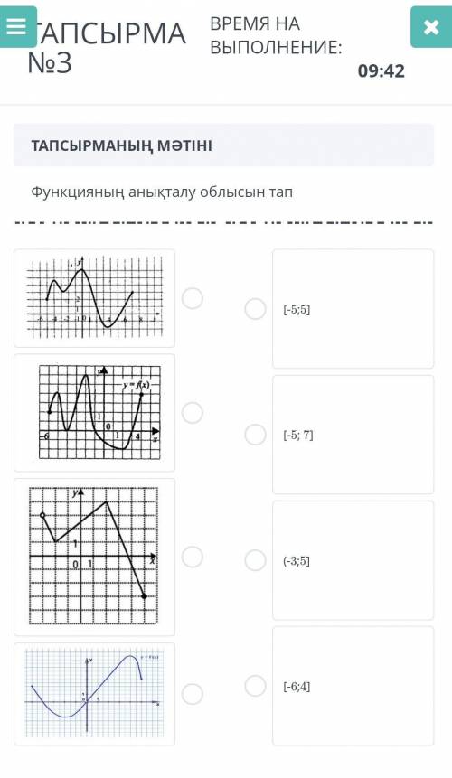 Функцияның аныкталу облысын тап