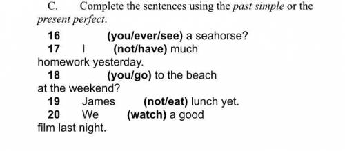 Complete the sentences using the past simple or the present perfect.