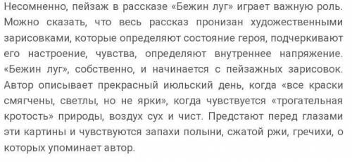 Что символизирует финальная пейзажная зарисовка? В Бежин луг