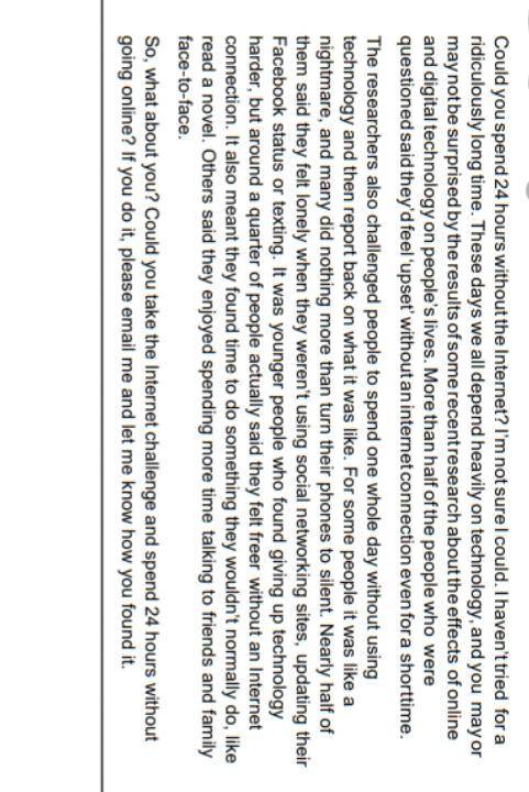 READING. Read the article by Marianne Collins. Are the sentences True (T) or False (F)? If there isn