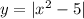 y = | {x}^{2} - 5|