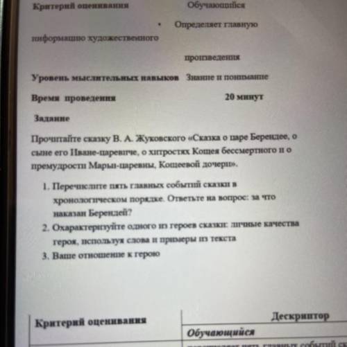 Охарактеризуйте одного из героев сказки :личные качества героя,используя слова и примеры из текста С