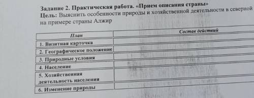 Описание страны алжир по плану ​