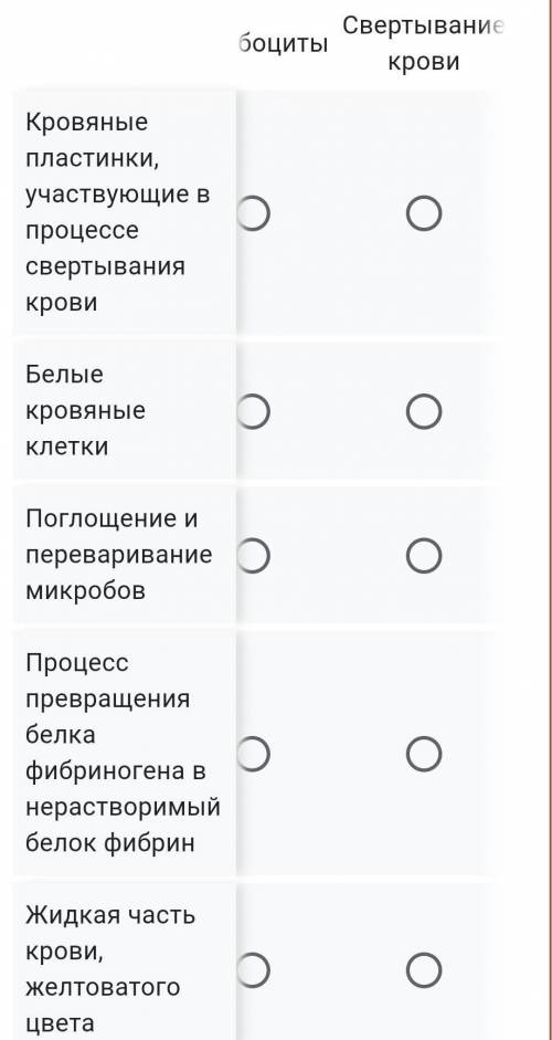 Сопоставьте термины и их определения: Кровяные пластинки, участвующие в процессе свертывания крови .