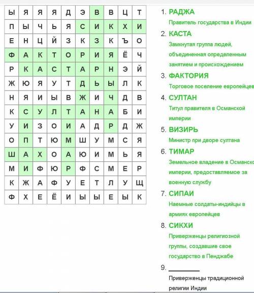 Филворд ответьте какое слово в 9. И скажите где это слово находиться